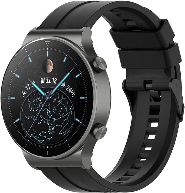 Huawei Watch GT2 Pro rannekoru silikoni Musta
