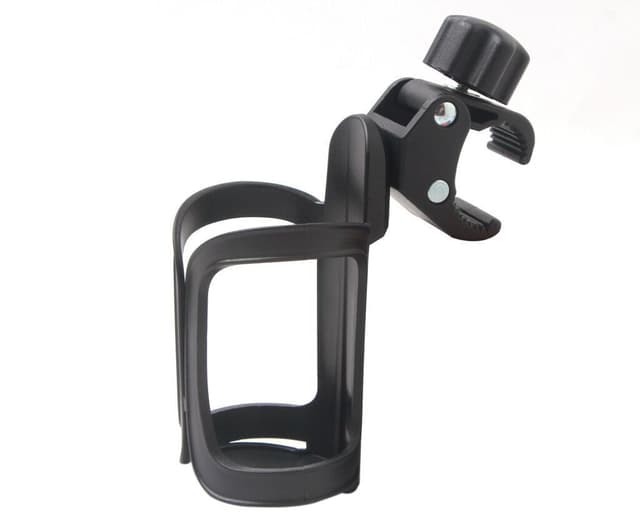 Roterbar flaskeholder for sykkel, svart