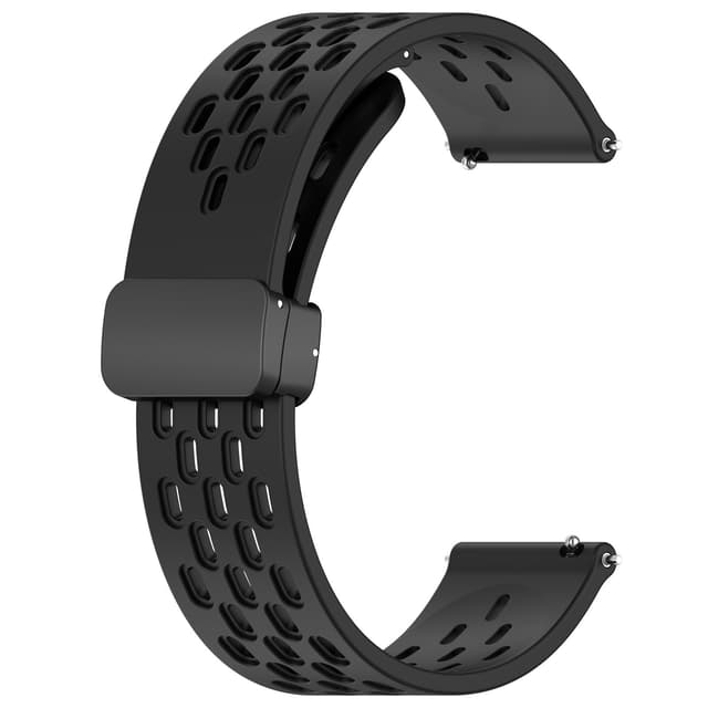 22 mm silikone urrem til Samsung Galaxy Watch 3 45 mm/Galaxy Watch 46 mm Sort