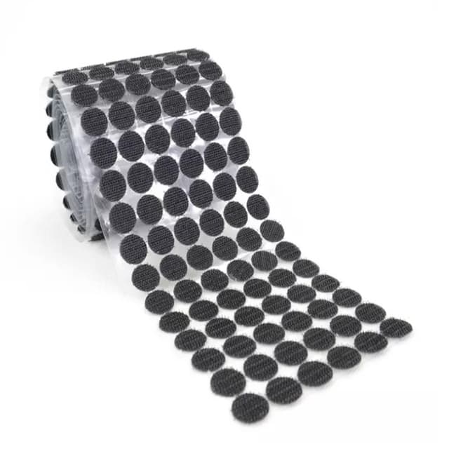 Runda självhäftande kardborreband (1 cm) 500-pack