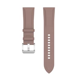 Klokkerem i ekte skinn Mørk rosa 20 mm