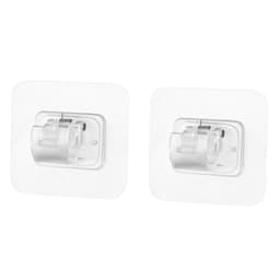 Självhäftande hållare för gardinstång 2-pack Transparent