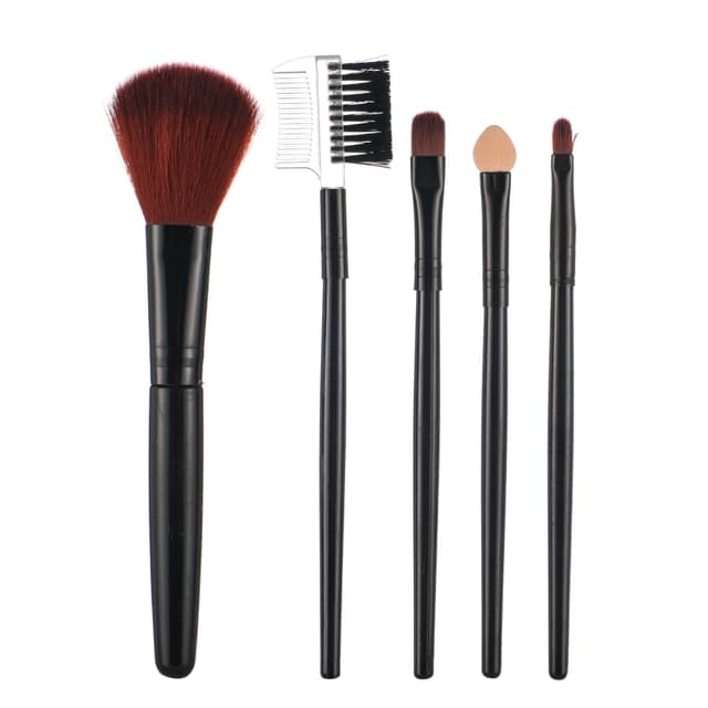 Make-up børstesæt med 5 børster Sort