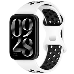 Silikonklokkerem for Redimi Watch 4 Xiaomi Mi Band 8 Pro Svart + Hvit