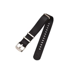 Nylon lerretsrem med pinnespenne i rustfritt stål, egnet for DW-klokker Sort S