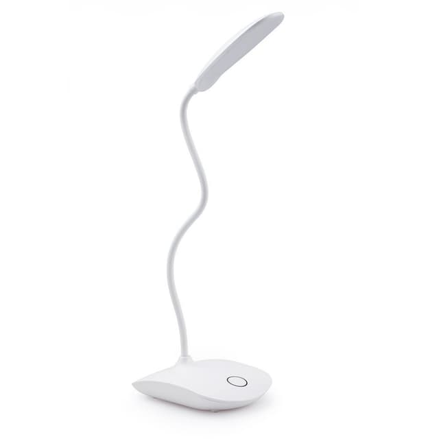 Bordlampe som kan roteres og dimmes, med USB (LED) - hvit