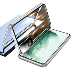 Magnetisk dobbeltsidet telefoncover i hærdet glas Sølv Samsung S22 Ultra