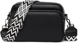 Crossbody-väska Axelremsväska PU-läder Svart