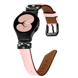 Bling Rhinestone Leather Watch Band for Samsung Galaxy Watch 4/5/6 Series Rosa