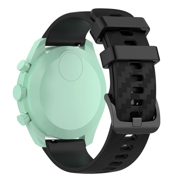 Klockarmband 20 mm Omega/Huawei/Samsung Galaxy Watch silikon Svart