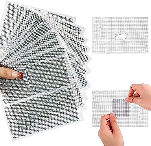 Reparationstejp för myggnät i fönster 12x12 cm 10-pack