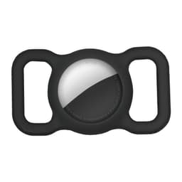 Apple AirTag deksel til hundekjede i sort silikon 1-pakning