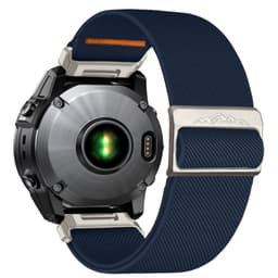 Nylon elastisk urrem til Garmin Descent MK3i Blå 22mm