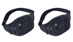 Taljetaske med flere rum Sort 2-pakke