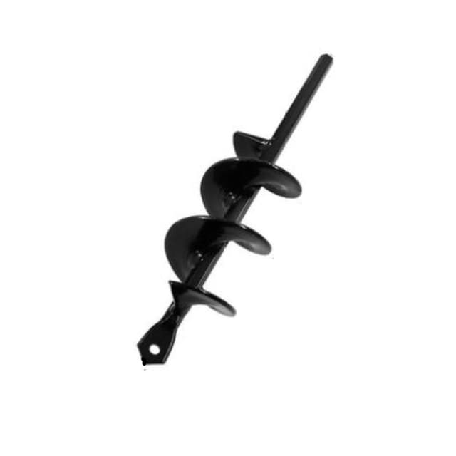 Jordbor for boremaskin 22 cm stål Sort