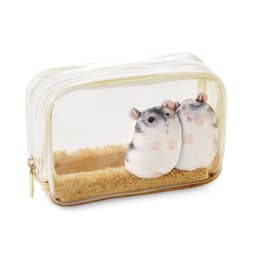 Sød hamster gennemsigtig makeup taske opbevaringstaske M