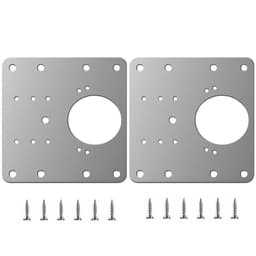 Reparationsplatta för gångjärn möbler 9x9 cm rostfritt stål 2-pack