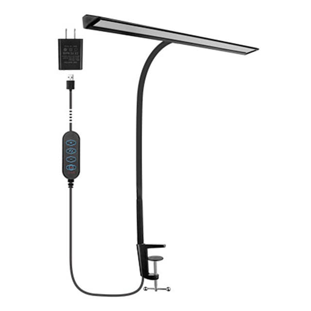 LED bordslampa med klämma 5 färglägen 5 ljusstyrkor