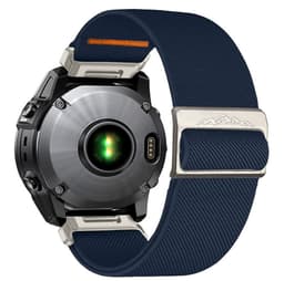 Nylon elastisk klokkerem for Garmin Descent MK3i Blå 26mm