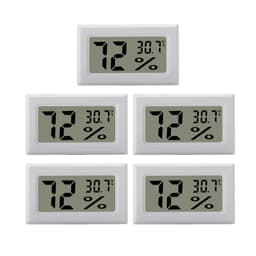 Digitalt mini-termometer / hygrometer, 5-pakning Hvit