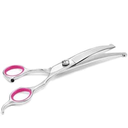 Hundsax böjd 19 cm Silver/Rosa