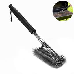 3-i-1 grillrensebørste rustfrit stål/PP sort/sølv 44,5 cm
