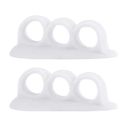 Tre hulls tåseparator tåkorrigerer, tåavstandsstykke, 1-par Hvit