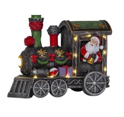 Juldekoration TRAINVILLE 18x9xH14cm, tåg med LED-ljus RGB, taimer 6h