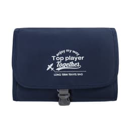 Reiseveske med stor kapasitet, sminkeveske, kosmetikkveske med våt-tørr separasjon Mørke blå