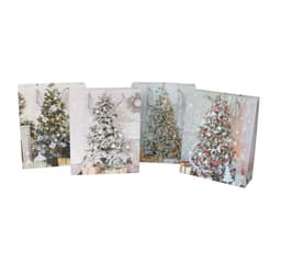 Gavepose JULETRE, 26x32x12cm, bland