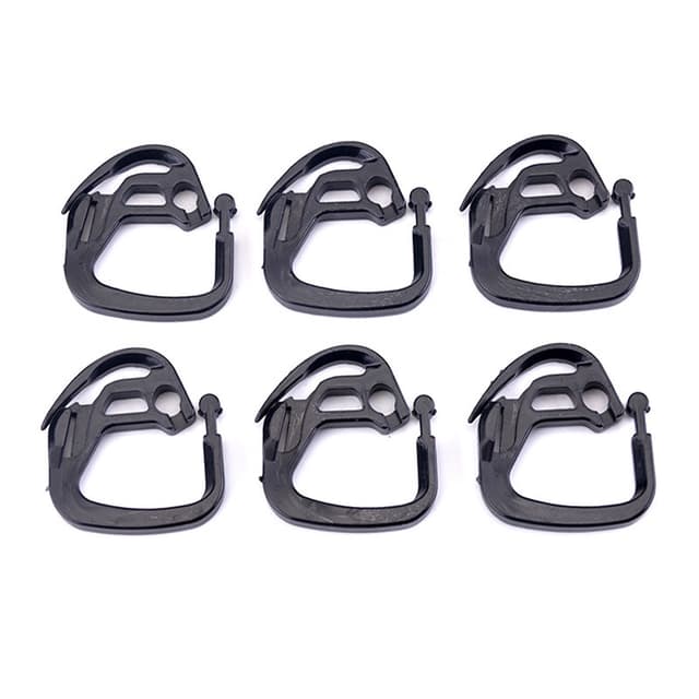 50-pack gardinkrokar för Greenhouse Shade System Svart