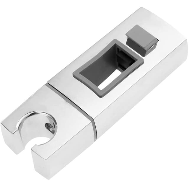 360 graders rotation Justerbar brusehovedholder til skydestangsbadeværelse Sølv 3 x 1.8 cm
