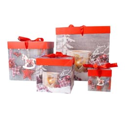 Lahjarasia XMAS GIFT-4, 30x30x30cm, sekoitus