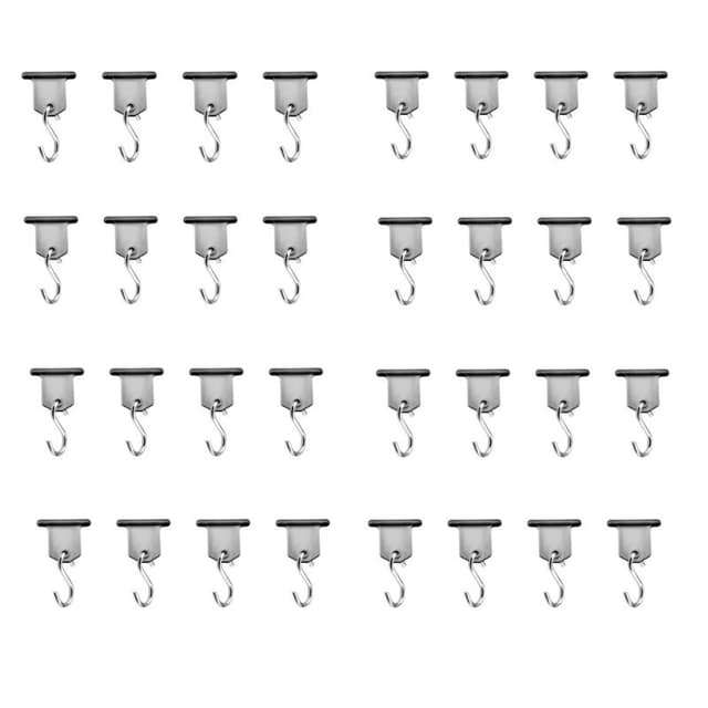 32-Pack RV fortelt lys klips, RV party lys holder, bobil fortelt krok