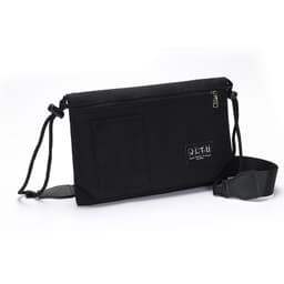 Cross-Body Passport Bag Monitoiminen RFID-suojaus Musta