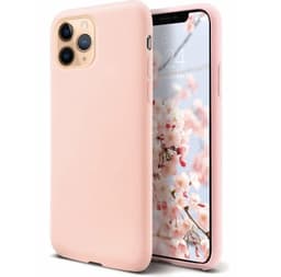 Flydende silikone shell iPhone 11 Pro Max - lyserosa