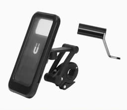 Ryggespeil Telefonfeste 360° rotasjon Passer for sykkelmotorsykkel Sort