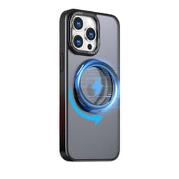 Magnetisk beskyttende telefondeksel med usynlig stativ for iPhone Sort iPhone 15 Pro