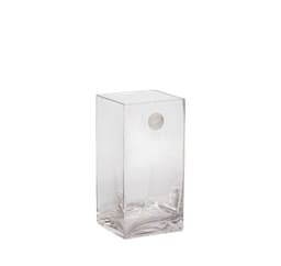 Vase IN HOME 10x10xH20cm, klart glass