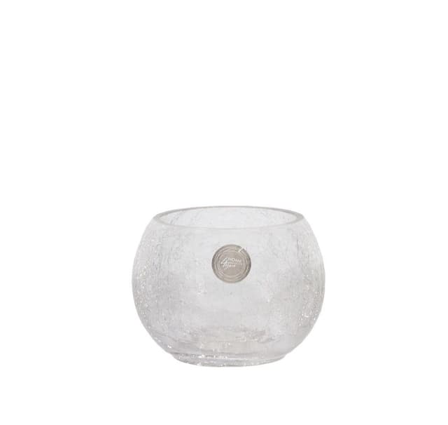 Vas CRACK BOWL, D12,5xH10cm, sprucket glas