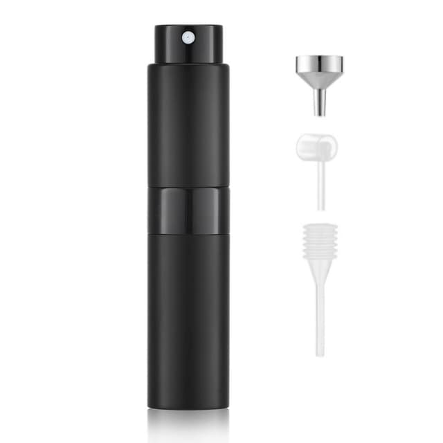 Liten refill sprayflaske for parfyme 8 ml Sort