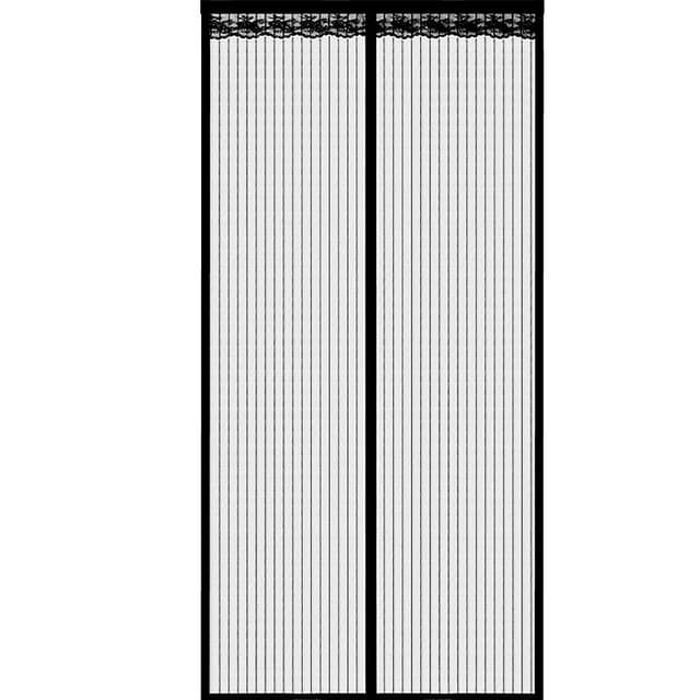 Myggnät för dörr med magnetisk stängning 100 x 220 cm Svart