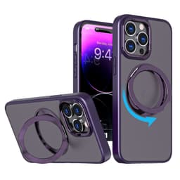 Magnetisk beskyttende telefontaske med usynlig stander til iPhone Lilla 15 x 7.5 x 1 cm iPhone 15 Pro