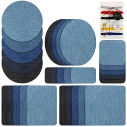 Strykelapper for dongeri 30 stk Denim blå