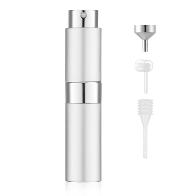 Liten refill sprayflaske for parfyme 8 ml Sølv