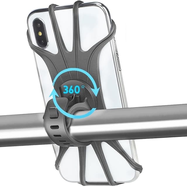 Mobilholder for sykkel, grå