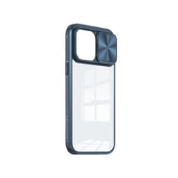 Gjennomsiktig anti-fall iPhone-deksel motstår også fingeravtrykk Mørke blå 15x7.5x1 cm iPhone 15