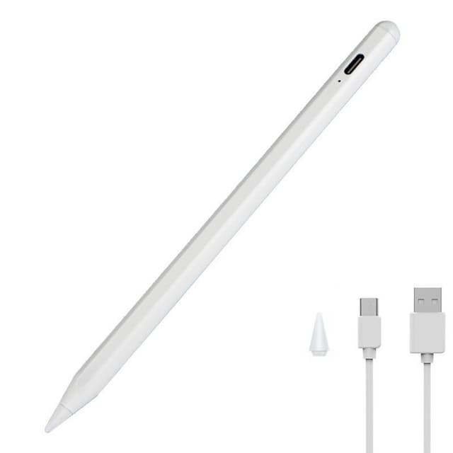 Oppladbar styluspenn med tynn spiss 1,45 mm Hvit