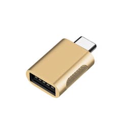 USB-C (uros) - USB 3.0 (naaras) -sovitin 10 Gbps Kulta