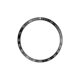 Svart cirkel med vit bokstäver Typ Klockram kompatibel med Samsung Wat